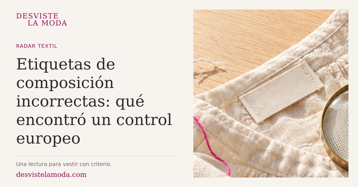 Portada para compartir: Etiquetas de composición incorrectas: qué encontró un control europeo